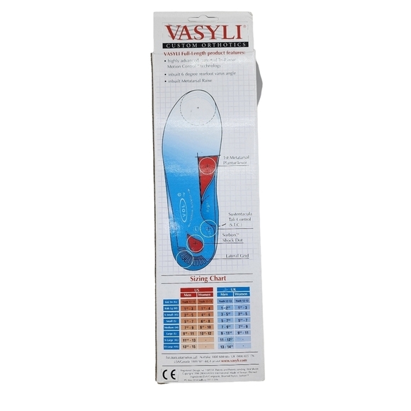 Vasyli Men's Full-Length Medium Density Custom Orthotics - XL - Picture 6 of 12